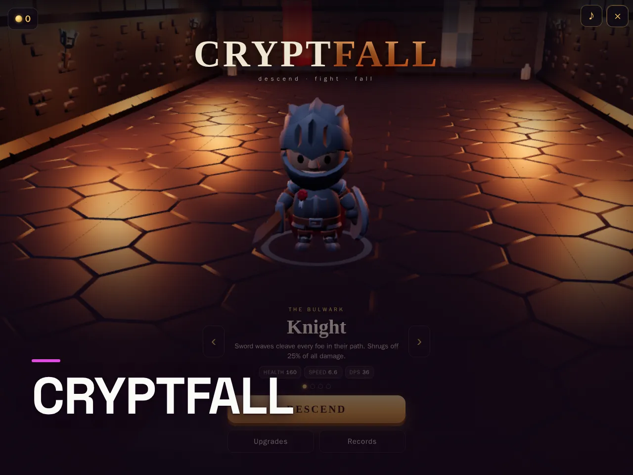 Screenshot of Cryptfall