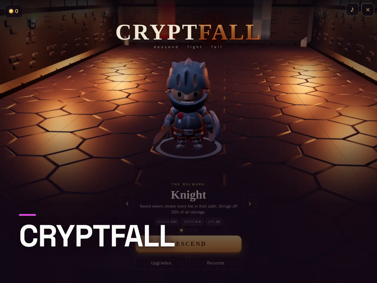 Screenshot of Cryptfall